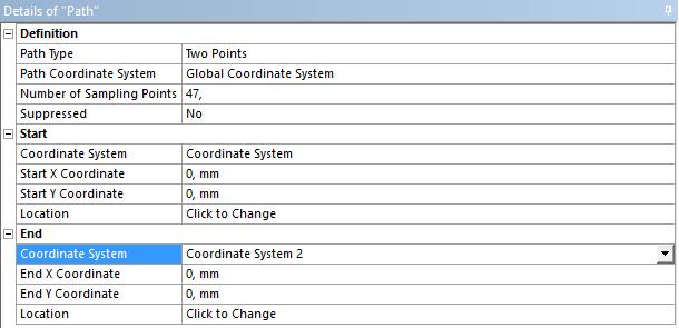 System». 2. 1.( Fortsatt i Details of «Coordinate System 2» vinduet.