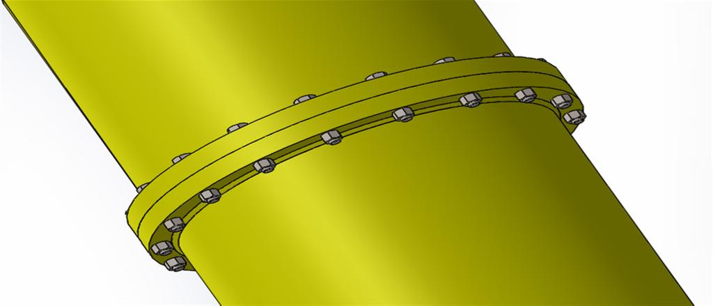 Beregning av sylindriske skall og flenser, håndberegningsmetoder versus FEM 4.2. Flensforbindelse Figur 4-5: Flensforbindelse.