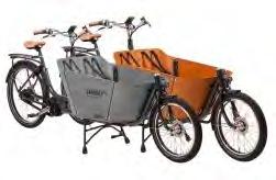 Lastesykkelen kan utstyres med diverse tilbehør som regntrekk, barnesete eller Maxi Cosi bærer.