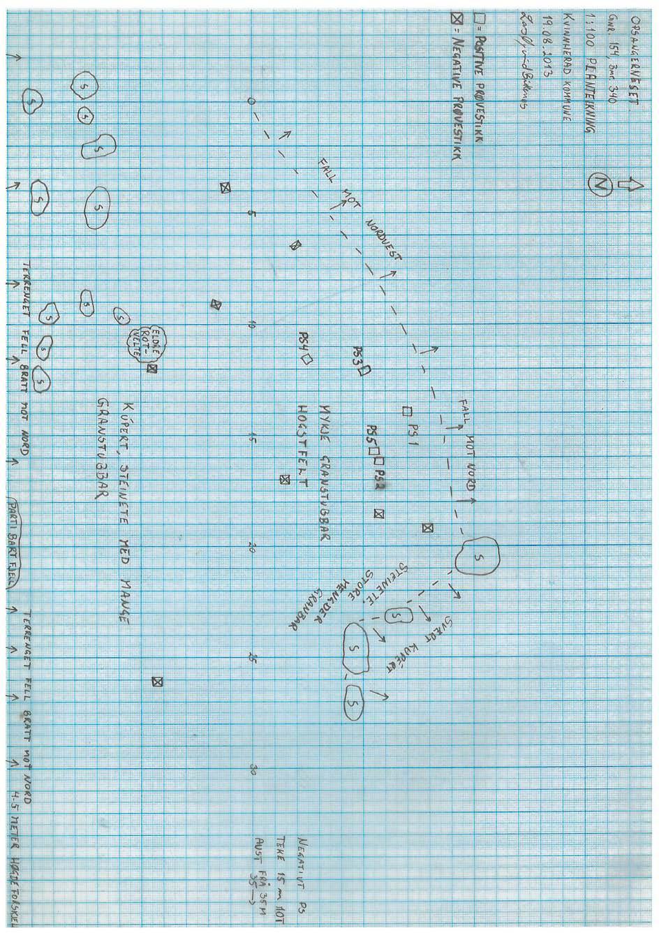 Fig. 9: Nedskalert feltteikning