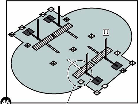 Plasser hold Hold ned plate ned platene som vist i diagram 46 på toppen av fyllmassen.