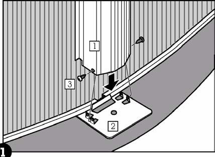 Seksjon 4. Montere topp skinnene og side støtter. A. Monter sidestøtter og topp skinner. 1. Fortsett fyllingen av bassenget. a. Fortsett fyllingen av bassenget. Ikke fyll mer enn 30 cm før topp skinnene og sidestøttene er alle montert.