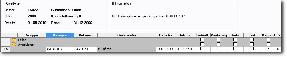 Trinn Handling Ansettelse Permisjonsprosent AMPERMPROS (DM-kode MNMI) er benyttet for permisjoner med kodelisteverdi «permisjon» gyldig til og med 31.12.2017.