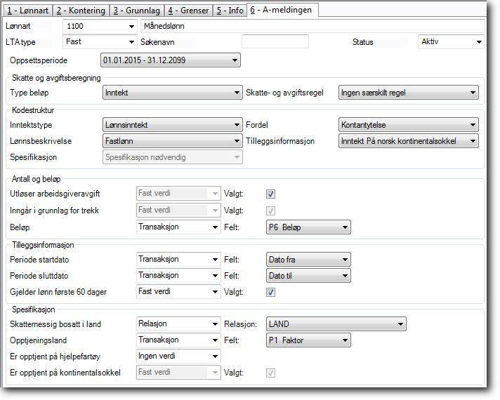 Lønnartskatalogen Generelt Lønnarter kobles mot en inntektskombinasjon for a-meldingen i et eget skillekort i Lønnartskatalogen.