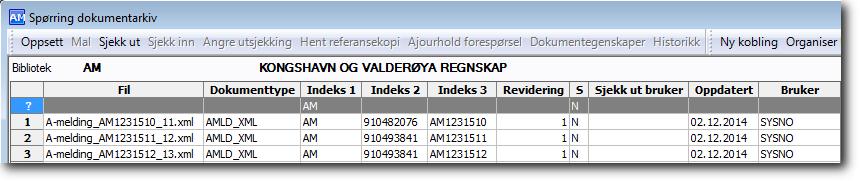 Sikkert dokumentarkiv (xml er) Alle dokumenter/filer lagres i