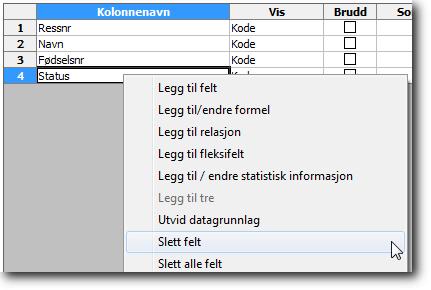 ønsker ny rad. Spørringen kan se slik ut: Merk!