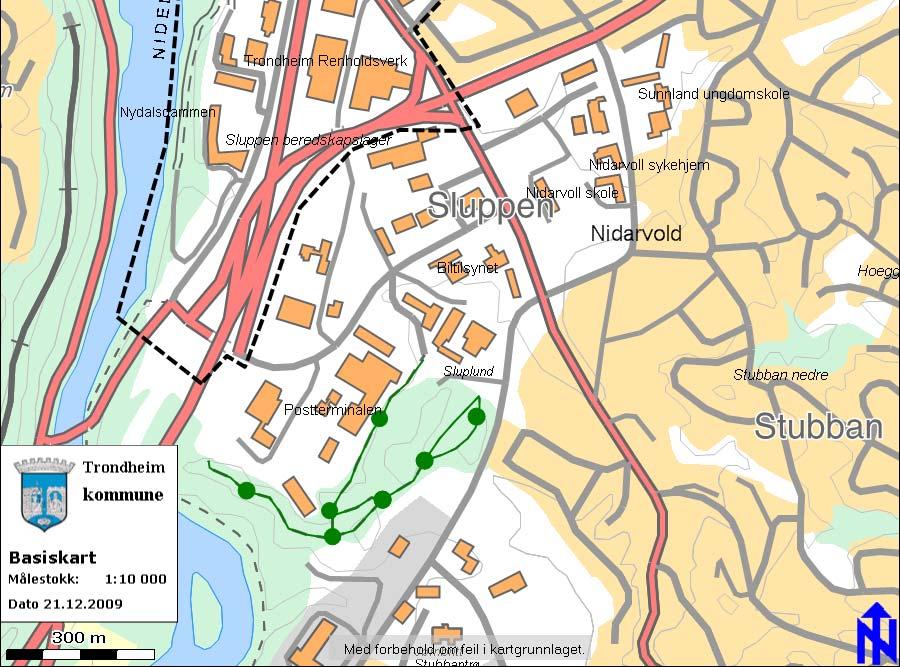 Influensområdet er delvis sammenfallende med vurderingsområdet for kommunens forstudie for trafikk, byrom og grønnstruktur.