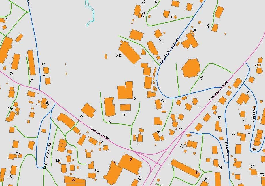 Planområdet Bergen sentrum 4 km Figur 4 Veistruktur til planområdet. 2.