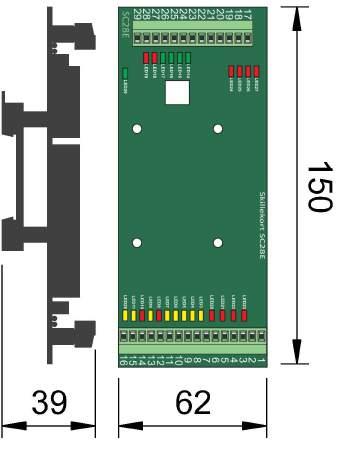 LED SPESIAL SKILT STYRING - SKILLEKORT SC28E Galvanisk skille. Monteres på DIN skinne i SSA skap.