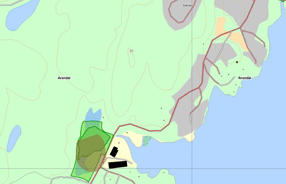 Området ligger nært til kirke (Stokken), barne- og ungdomsskole (Stuenes), idrettshall, (Stuenes) idrettsbane (Skibvig/Neskilen), badeplass (Skibvig/Paulus Holme), eldresenter på Saltrød, barnehager