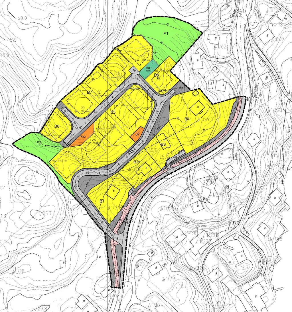 Den private fellesveien Ft1 er forlenget ca. 80 meter og avsluttet med T-snuplass dimensjonert for lastebil (L).