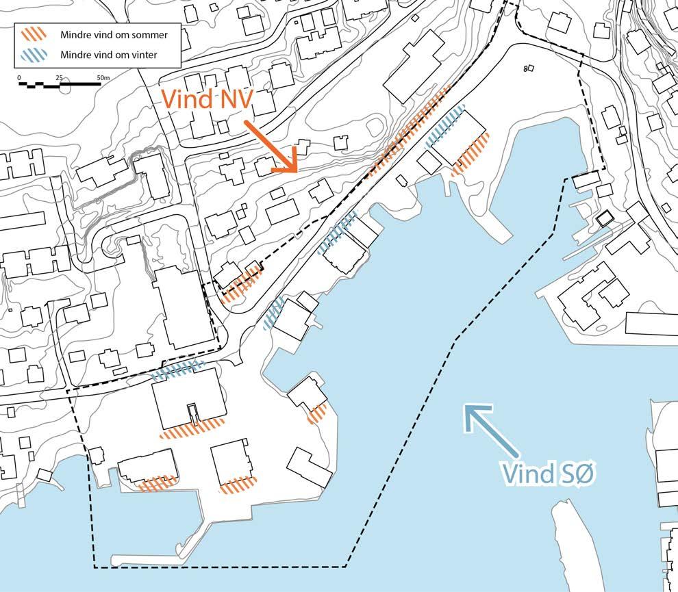 2.4 Klima; vind og sol Klimaet på Rennesøy er oseanisk med små temperatursvingninger gjennom året og med milde, fuktige vintre og kjølige, nedbørsrike somre. Vikevåg har et mildt klima.