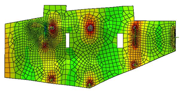 Elementmetoden 19.2 Analyse Det er kjørt separate analyser for forspenning, egenvekt og nyttelast, ettersom det samme ble gjort for rammemodellen i Focus Konstruksjon.