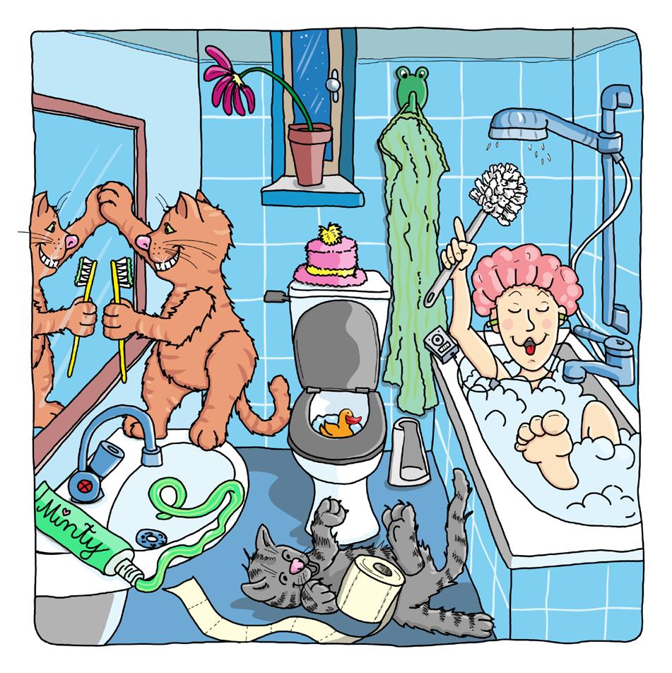 Il bagno. il lavandino. lo specchio. il water. la vasca da bagno. il rubinetto. la doccia. l asciugamano (m). la carta igienica. lo spazzolino da denti 0.