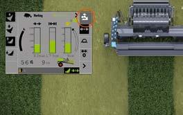 Da er pickupen, POWER FEEDING SYSTEM (PFS) og den bakre komprimatorvalsen drevet hydraulisk og dermed kan hastighet og dreieretning justeres på en enkel måte.