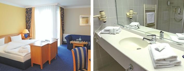 Et eksempel på et av hotellets komfort dobbeltrom Hotellets familieværelser er ca.