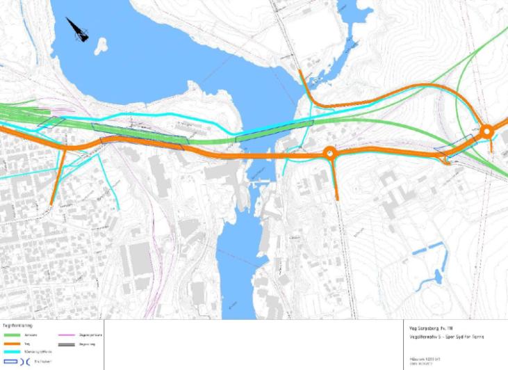 Forslagsstiller Bane NOR og rådmannens vurdering Innenfor delområdet foreligger tre jernbanealternativer med tilhørende vegalternativer det er aktuelt å gå videre med.