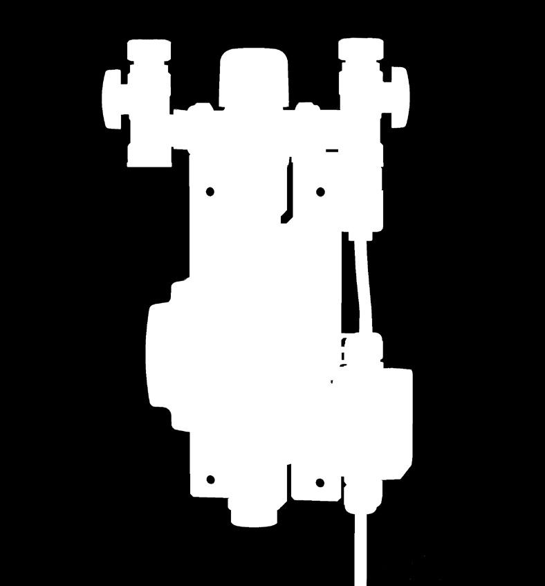 Hydraulisk kammer mot varmekilde. Max 4.500 l/t på primærside. Max 3.000 l/t på sekundærkrets.