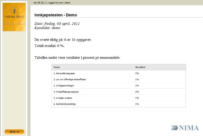 TILBAKEMELDING UT FRA FORMÅL Hvilken type test? Eksamen eller kartlegging?