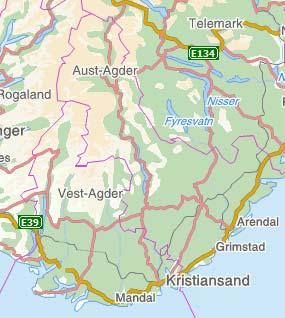 Sørlandet Aust- og Vest Agder 110 sentral Agder 7 Brannvesen, herav 4 IKS 3