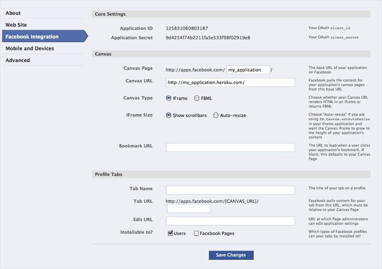 Kapittel 15: FIR Noark 5 Dokumentfangst Figur 15.14: Innstillinger for facebookapplikasjon 15.8.2 Publisere applikasjonen på en server Installasjon av Noark blir ikke dekket i denne rapporten.