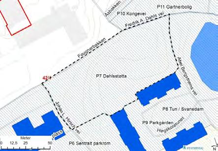 BYGNING 9902638 P 7 Området ved Dahlsstøtta Bygnings- og eiendomsdata Ansvarssted/etat: GAB nr: Gnr/bnr: 42/1 Oppført: 1860 Byggherre: Arkitekt: Opprinnelig funksjon: Nåværende funksjon: Bygningsart: