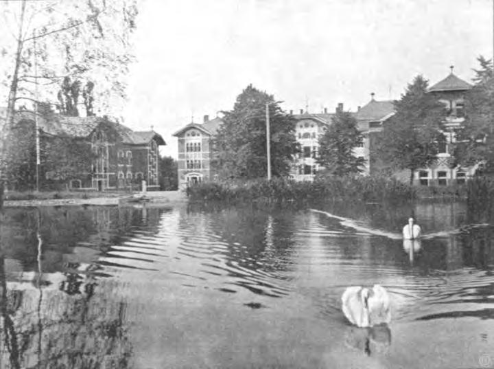 Svanedammen og Tunet i 1860-årene.