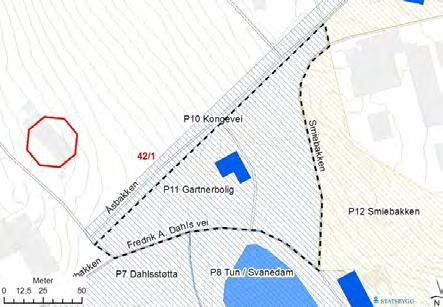 BYGNING 9902642 P 11 Området ved Gartnerboligen Bygnings- og eiendomsdata Ansvarssted/etat: GAB nr: Gnr/bnr: 42/1 Oppført: 1888 Byggherre: Arkitekt: Opprinnelig funksjon: Nåværende funksjon: