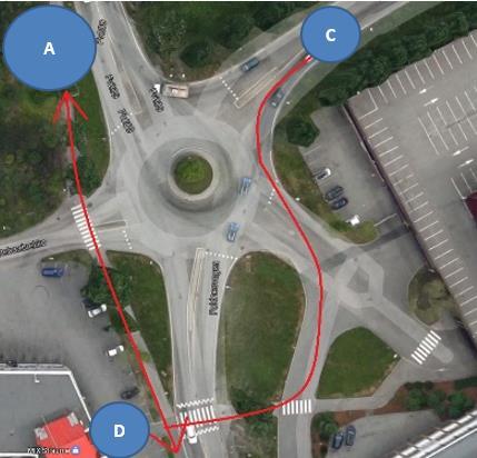 Straume sentrum Tellingen ble gjennomført på morgenen den 3.5.7 mellom 7: og 9: og på ettermiddagen mellom 5: og 7:. Figur -5: Figur som viser tellested.