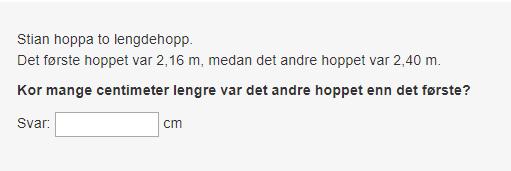 Nokre problemstillingar som kan vere i fokus: Kva er særleg utfordrande med oppgåvene? Omgrep? Tekst? Informasjon? Prefiks og nemning? Omrekning (f.eks. frå meter til centimeter eller liter til desiliter)?