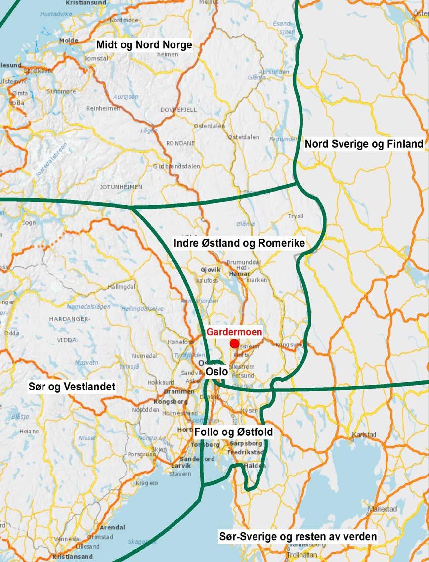 Vedlegg 5: Kart som viser soneinndeling av