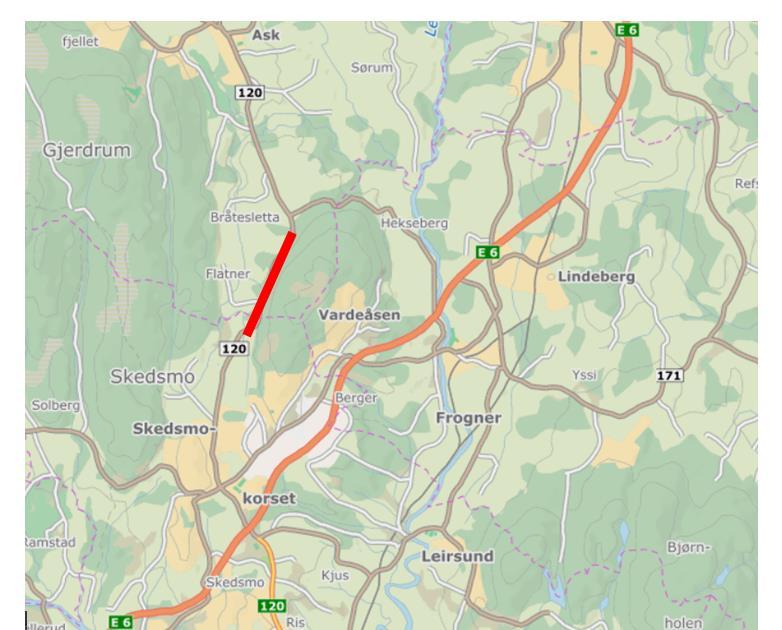 1 Innledning Sweco Norge AS er engasjert av Gjerdrum kommune for å gjennomføre en utredning av veitrafikkstøy i forbindelse med detaljprosjektering av gang- og sykkelvei mellom Klampenborg og