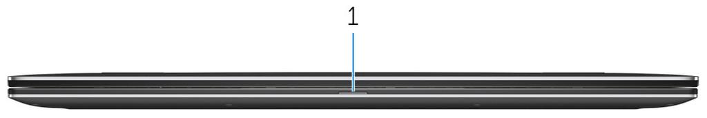 Visninger Front 1 Lampe for batteristatus Angir at batteriets ladestatus. Lyser konstant gult - Batteriet har lite strøm. Blinkende gult - Batteriladingen er kritisk. Av - Batteriet er fulladet.