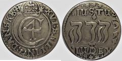 1530) Erkebispedømmets våpen/ Erkebiskopens slektsvåpen over stort kløverkors.