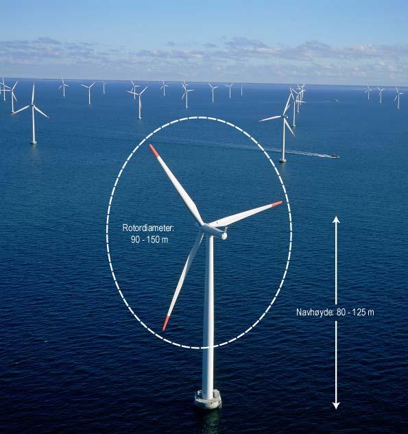 dekar. Dette utgjør i underkant av 0,1 % av vindparkens totale areal på 39 km 2. I tillegg kommer arealbeslag i forbindelse med legging av sjøkabler (ca. 35 dekar).