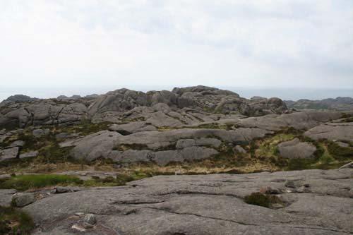 Figur 29. Malbergsheia med Nordsjøen i bakgrunnen. Hele området har stor tetthet av varder (Foto Odel). Verdi: Liten verdi 3.