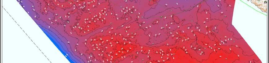 Det materialet som er sett er vurdert som tilstrekkelig til å danne seg et bilde av lokaliteten når det gjelder forlis-scenarier. Fig. 1. Kotekart fra oppmålingen av Siragrunnen.