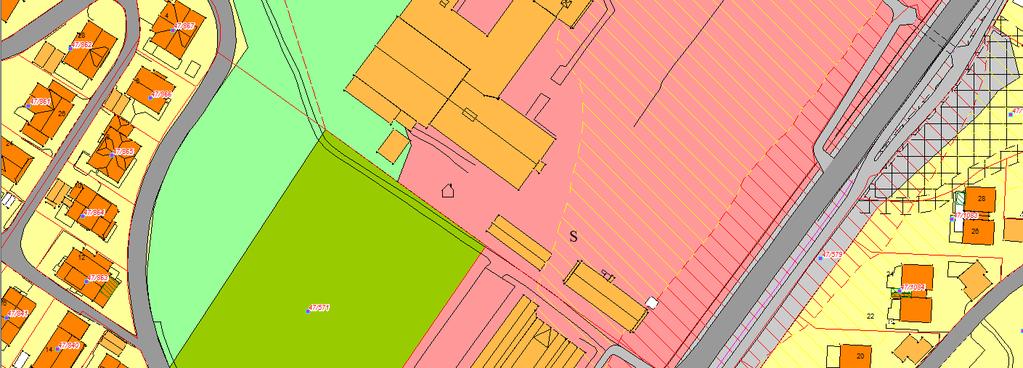 Radon mulig risikoområde, forurensning veg lav, veistøy 55-65 dba og over 65 dba