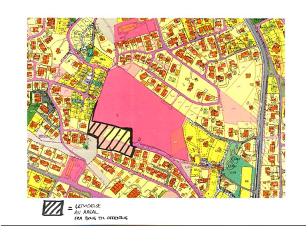 mot grønnstrukturen og gnr. 102 bnr. 207.