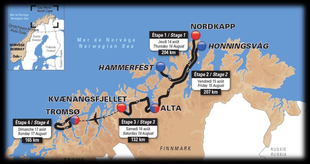 Vurdering av økonomiske og markedsmessige ringvirkninger for 2014 4 Beskrivelse av arrangementet Arctic Race of Norway (ARN) er et årlig internasjonalt etapperitt over 4 dager/etapper på