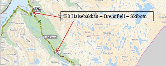 Planprosjektene er ikke revidert på tidligere plannivå. E6 Ny Olderelva bru (veglengde ca. 1000 m fra hp 15 m 200 til hp 15 m 1200).