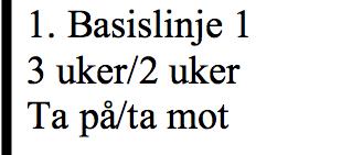 Guro Granerud Dunvoll, Pål Bruneberg og Jon Arne Løkke 55 multi-element design med tilbaketrekking hvor faser med basislinjer, DRO med ulike lengder på intervaller, uten og med regel og tegnøkonomi,