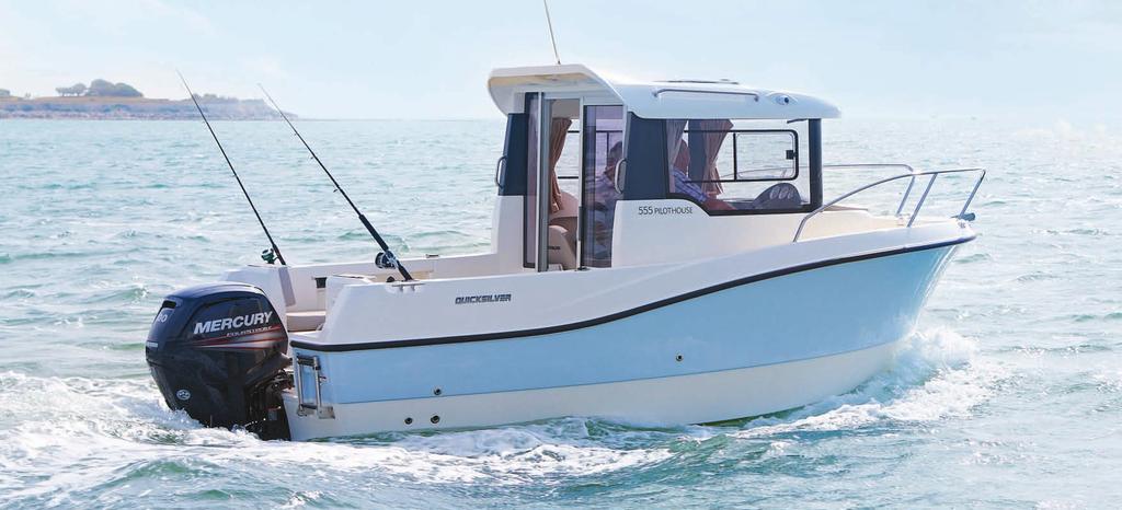 CAPTUR 555 PiloTHoUse kompakt fiskeglede Hele ÅReT Når du lukker døren, sitter du tørt og lunt i en kabin med god sikt i alle retninger sammen med henne eller han du aller helst deler fiskegleden med.