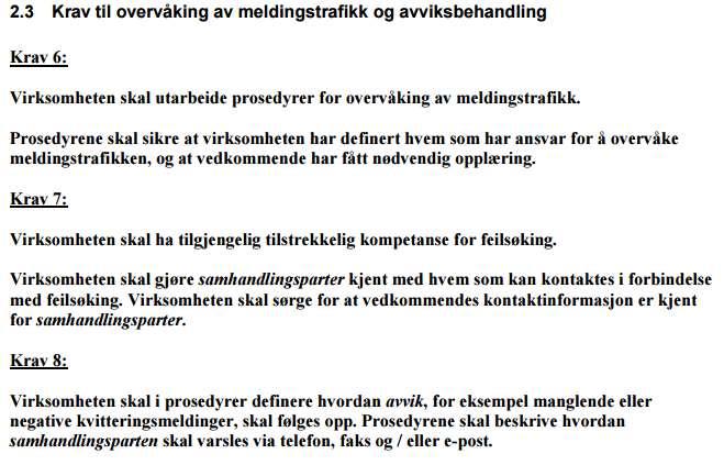 Krav til meldingsutveksling Arbeid ledet av Helsedirektoratet, bredt