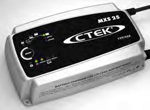 MXS 10EC ARTIKKELNR. 40-095 CTEK MXS 10EC er en helautomatisk 12 V 10 A 8-trinns smart-lader og batteristøtteenhet.