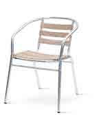 veil.979,- Stabelbar stol med hvit alu ramme med lys grå