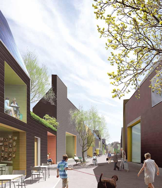 ENERGI Elin Enlid Miljøtorget To llb Boliger ug at a Strømsø sjøbad Uterom LALALAND AS Studio for landskap og arkitektur