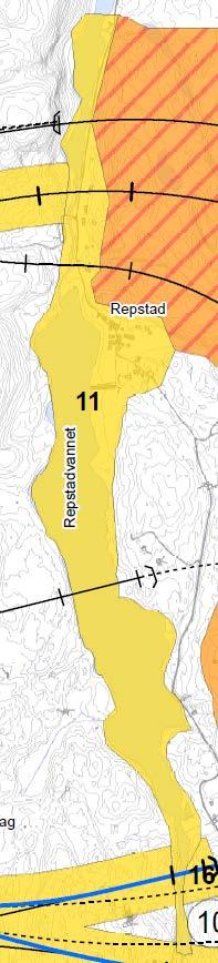 Repstadvannet ligger idyllisk til, her er det bade- og friluftsmuligheter.