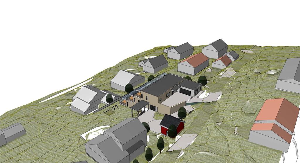 Persp.frå aust IM modell rchicd 19 NOR Filplassering: IM Server: Skylstad - IM Server 19/ Terrassehus 8x20m C19.07.