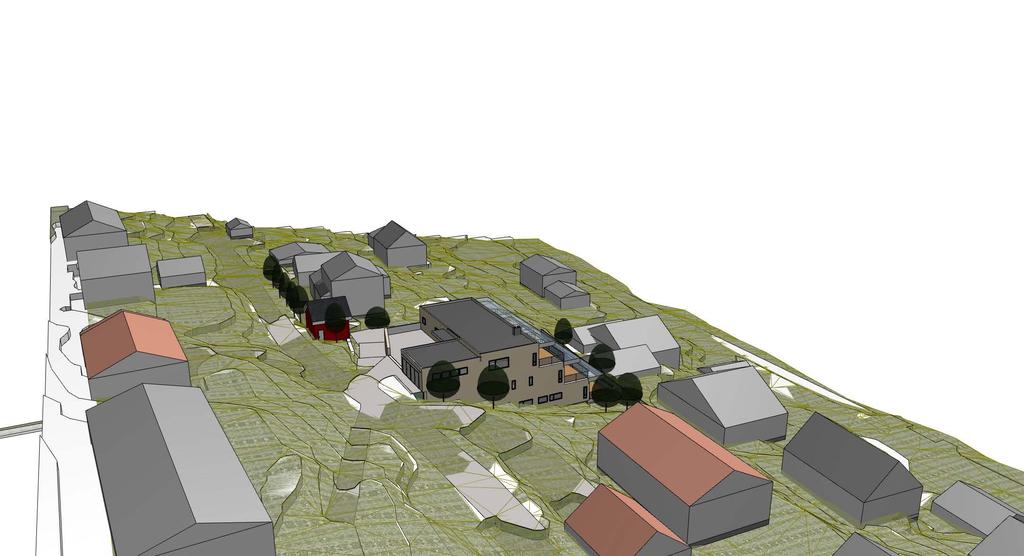 Persp.frå vest IM modell rchicd 19 NOR Filplassering: IM Server: Skylstad - IM Server 19/ Terrassehus 8x20m C19.